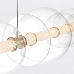 Подвесной светильник линейный с прозрачными стеклянными шарами разного диаметра Eurofase варинант исполнения - 15 | Loft Concept в Воронеже