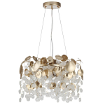 Люстра с декоративными подвесками из прозрачного стекла в форме монеток FAIRYTREE Light варинант исполнения - 2 | Loft Concept в Воронеже