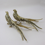 Статуэтка бронзовая пара Фазаны золотые Bronze Birds варинант исполнения - 2 | Loft Concept в Воронеже