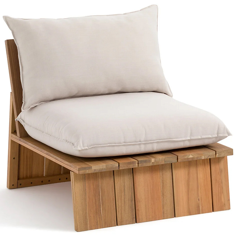 Уличное кресло из массива акации Trivett Wooden Chair Коричневый Молочный Уличное кресло из массива акации Trivett Wooden Chair Коричневый Молочный в Воронеже | Loft Concept