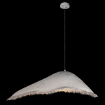 Подвесной светильник с асимметричным волнообразным абажуром и фактурной бахромой по краю Tactile Line варинант исполнения - 13 | Loft Concept в Воронеже