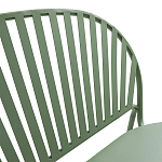 Зелёная скамья из стали Goodwin Metal Bench Green варинант исполнения - 6 | Loft Concept в Воронеже