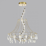 Люстра подвесная из металла с хрустальными прозрачными подвесками Quasar 81 варинант исполнения - 4 | Loft Concept в Воронеже