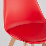 Стул с основой из пластика и мягким сиденьем Arvika Red варинант исполнения - 7 | Loft Concept в Воронеже