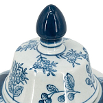 Ваза с крышкой и голубым цветочным рисунком 37 см Blue & White Ornament варинант исполнения - 3 | Loft Concept в Воронеже
