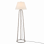 Торшер с конусовидным тканевым абажуром и фактурным каркасом Industrial Profile варинант исполнения - 1 | Loft Concept в Воронеже