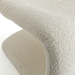 Кресло изогнутое с обивкой из ткани букле Smooth Bend Boucle Chair варинант исполнения - 5 | Loft Concept в Воронеже