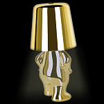 Настольная лампа фигурная золотого цвета с гладким абажуром Высота 19 см Sophia варинант исполнения - 7 | Loft Concept в Воронеже