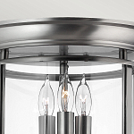 Потолочный светильник в форме фонаря с прозрачным цилиндрическим плафоном и тремя лампами в форме свечей Hinkley варинант исполнения - 4 | Loft Concept в Воронеже