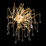 Бра с лучеобразным основанием и подвесками из прозрачного стекла в виде длинных капель Droplet Chandelier варинант исполнения - 4 | Loft Concept в Воронеже