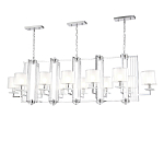 Люстра прямоугольной формы с 12-ю цилиндрическими плафонами из стекла Laurent варинант исполнения - 4 | Loft Concept в Воронеже