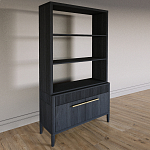 Стеллаж Primo с ящиками Черный дуб  варинант исполнения - 2 | Loft Concept в Воронеже