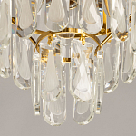 Люстра многоярусная с овальными прозрачными подвесками 28 см Harmonica варинант исполнения - 9 | Loft Concept в Воронеже