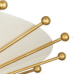 Потолочный светильник в форме конуса с каркасом золотого цвета и тканевым абажуром Inspiration in Light варинант исполнения - 1 | Loft Concept в Воронеже