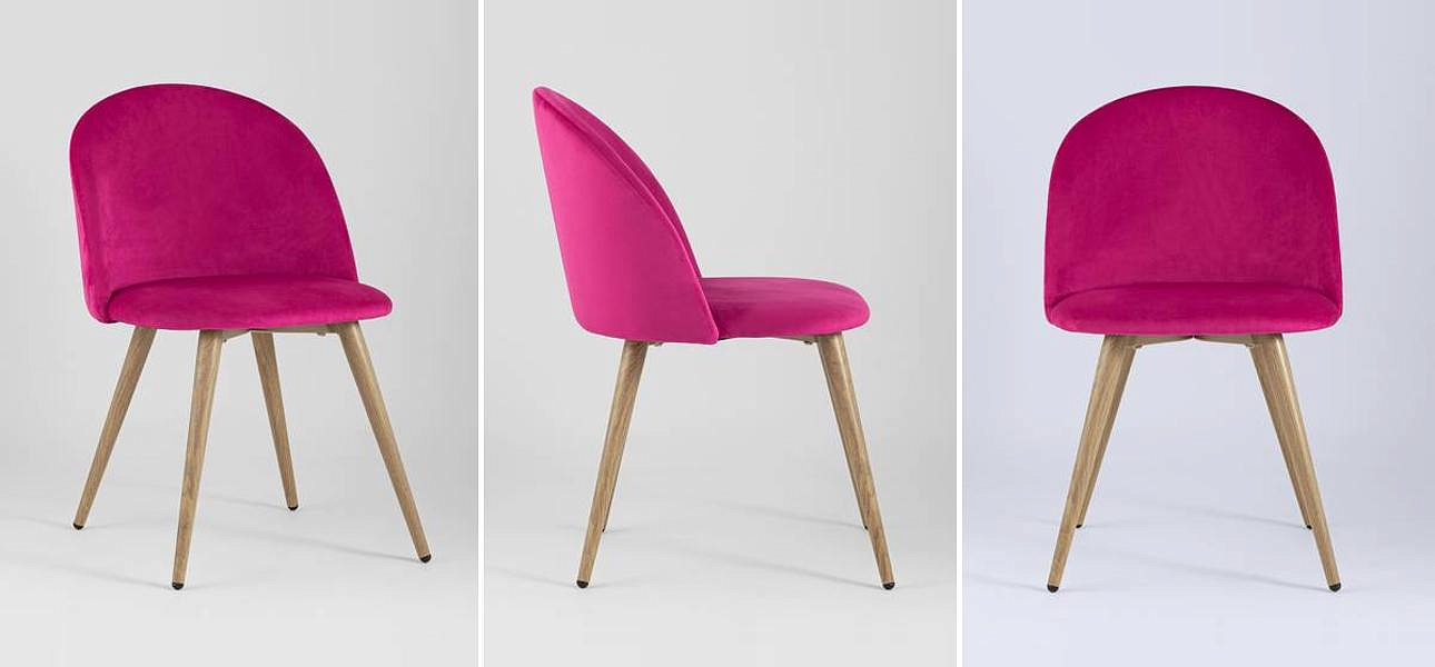 Стул Miruna Chair II Велюр Фуксия Стул Miruna Chair II Велюр Фуксия - Loft-Concept в Воронеже