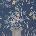 Обои ручная роспись Houghton Dark Blue варинант исполнения - 2 | Loft Concept в Воронеже