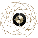 Часы настенные из металла с чёрным циферблатом Current Time варинант исполнения - 1 | Loft Concept в Воронеже