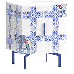 Тумба на синих ножках Short Re Rblue варинант исполнения - 1 | Loft Concept в Воронеже