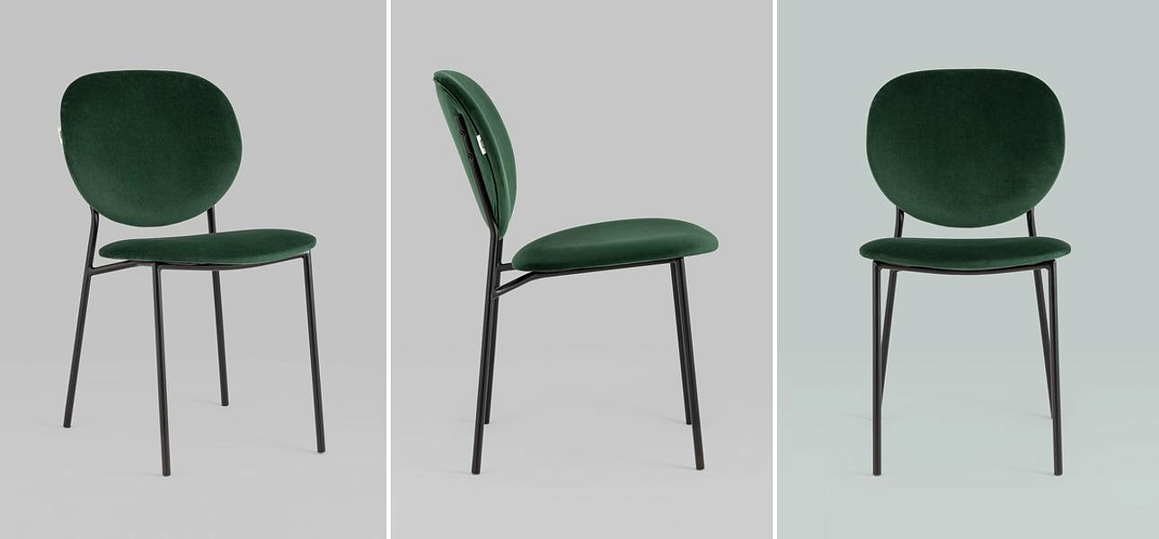 Стул Stanley Chair Зеленый Велюр Стул Stanley Chair Зеленый Велюр - Loft-Concept в Воронеже