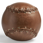 Дизайнерский кожаный пуф в виде бейсбольного мяча Poltronova Joe Ball Pouf варинант исполнения - 1 | Loft Concept в Воронеже