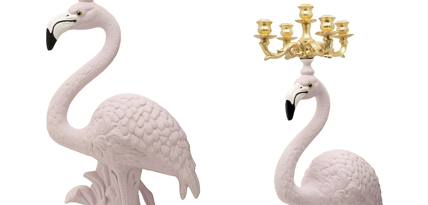 Подсвечник Candleholder Flamingo Bisc. Pink Gold Подсвечник Candleholder Flamingo Bisc. Pink Gold - Loft-Concept в Воронеже