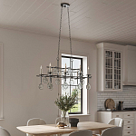 Люстра подвесная с 8-ю лампами и стеклянными круглыми подвесками Currey & Company варинант исполнения - 4 | Loft Concept в Воронеже