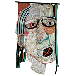 Арт-Объект плетеный из нитей большой портрет Joana Schneider  варинант исполнения - 3 | Loft Concept в Воронеже