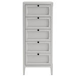 Комод узкий с 5-ю ящиками серый Silva Grey Chest of Drawers варинант исполнения - 1 | Loft Concept в Воронеже