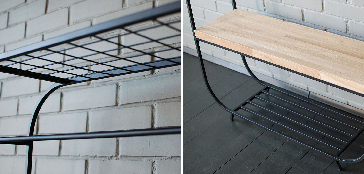 Рейл Hardin Industrial Metal Rust Clothes Rail Рейл Hardin Industrial Metal Rust Clothes Rail - Loft-Concept в Воронеже