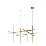 Люстра с 6-ю цилиндрическими плафонами на тонких тросах Trumpet tube варинант исполнения - 2 | Loft Concept в Воронеже