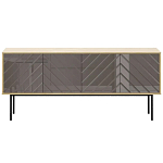 Длинная тумба с зеркальным декором Serena варинант исполнения - 7 | Loft Concept в Воронеже