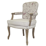 Кресло с изображением сакуры Aubrey Classical Armchair beige flax варинант исполнения - 3 | Loft Concept в Воронеже