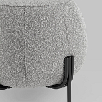 Пуф в ткани букле серого цвета Pikelet варинант исполнения - 3 | Loft Concept в Воронеже