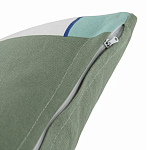 Подушка декоративная хлопковая мятного цвета с абстрактным принтом Elysian Flow Breeze варинант исполнения - 4 | Loft Concept в Воронеже