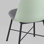 Стул из прочного пластика на металлическом основании Anora Green  варинант исполнения - 6 | Loft Concept в Воронеже