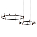 Люстра подвесная с цилиндрическими плафонами на двух круглых подвесах  Arnaut Light варинант исполнения - 1 | Loft Concept в Воронеже