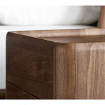 Прикроватный деревянный столик с 2-мя ящиками Moon Walnut Furniture варинант исполнения - 8 | Loft Concept в Воронеже