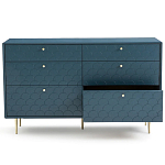 Комод с 6 выдвижными ящиками Scale Ornament Blue Chest of Drawers варинант исполнения - 3 | Loft Concept в Воронеже