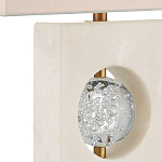 Настольная лампа из мрамора с тканевым прямоугольным абажуром Eternity варинант исполнения - 1 | Loft Concept в Воронеже