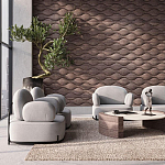 Гипсовая 3D панель с принтографией PM-108 варинант исполнения - 3 | Loft Concept в Воронеже