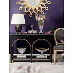 Чаша из прозрачного стекла с бронзовым ободком и фигурками бабочек Eden Garden варинант исполнения - 3 | Loft Concept в Воронеже