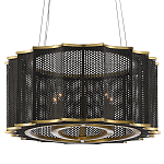 Люстра овальная в сочетании черного и золотого цвета Mesh Lighting варинант исполнения - 3 | Loft Concept в Воронеже