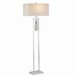 Торшер с прямоугольным тканевым абажуром на белом мраморном основании Silver Threads варинант исполнения - 4 | Loft Concept в Воронеже