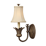 Бра с бежевым тканевым абажуром и декоративной чашей Hinkley варинант исполнения - 1 | Loft Concept в Воронеже