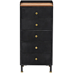 Высокий комод с 5-ю ящиками Cesar Black Chest of Drawers варинант исполнения - 1 | Loft Concept в Воронеже