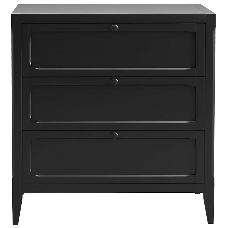 Комод с 3-мя ящиками черный Silva Black Chest of Drawers Черный в Воронеже | Loft Concept 