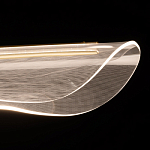 Люстра линейная с прозрачным волнообразным плафоном Wave Line варинант исполнения - 5 | Loft Concept в Воронеже