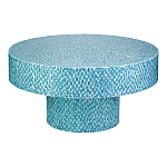 Стол Кофейный с инкрустацией Flower Blue варинант исполнения - 1 | Loft Concept в Воронеже