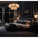 Люстра двухъярусная с текстурными овальными абажурами Splendor Palace Style варинант исполнения - 5 | Loft Concept в Воронеже