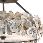 Потолочный светильник круглый с абажуром из устричных раковин Sea Ravens варинант исполнения - 1 | Loft Concept в Воронеже